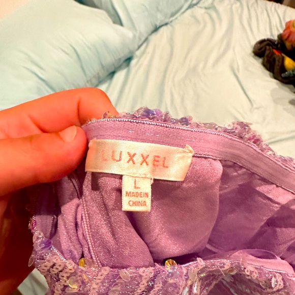 purple sequin romper - Picture 3 of 3